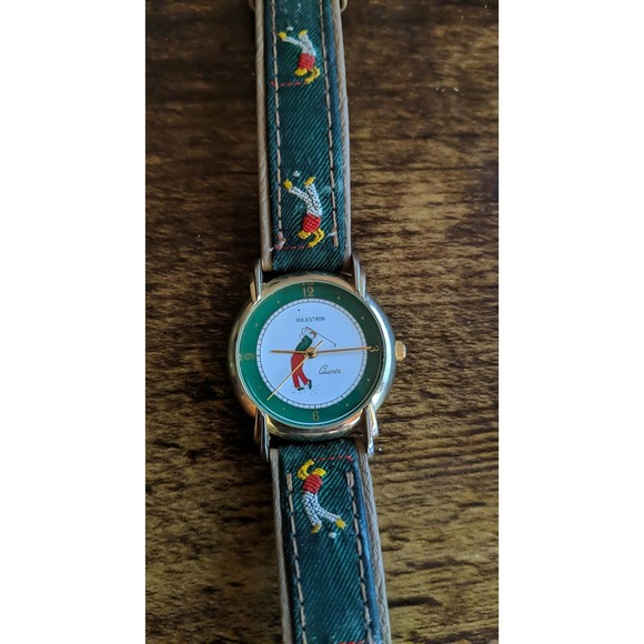 Majestron Men's Golf Themed Wrist Watch - needs battery - Picture 1 of 4